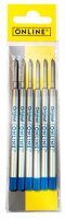 ONLINE® Kugelschreiberminen M blau, 6 St.