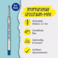 ONLINE® Kugelschreiberminen M blau, 6 St.