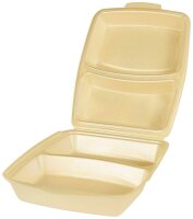 STARPAK Einweg-Menüschalen beige 22,0 x 28,5 cm, 50 St.