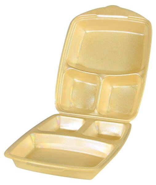STARPAK Einweg-Menüschalen beige 22,0 x 28,5 cm, 50 St.