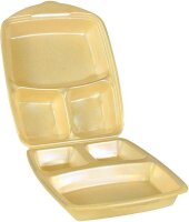 STARPAK Einweg-Menüschalen beige 22,0 x 28,5 cm, 50 St.