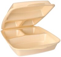 STARPAK Einweg-Menüschalen beige 22,0 x 28,5 cm, 50 St.