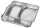 STARPAK Menüschalen mit Deckel silber 830,0 ml, 50 St.
