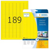 HERMA Etiketten 4243 gelb 25,4 x 10,0 mm, 20 Blatt