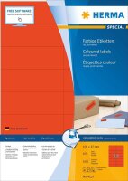 HERMA Etiketten 4257 rot 105,0 x 37,0 mm, 100 Blatt
