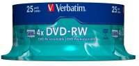 verbatim DVD-RW 4,7 GB wiederbeschreibbar, 25 St.