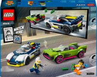 LEGO® City 60415 Verfolgungsjagd mit Polizeiauto und Muscle Car Bausatz