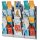 PAPERFLOW Wandprospekthalter Integral alu DIN A5, DIN A6 4/8 Fächern 23,2 x 9,0 x 69,0 cm, 3 St.