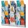 PAPERFLOW Wandprospekthalter Integral alu DIN A5, DIN A6 4/8 Fächern 23,2 x 9,0 x 69,0 cm, 3 St.