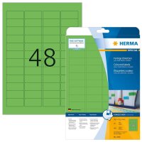 HERMA Etiketten 4369 grün 45,7 x 21,2 mm, 20 Blatt