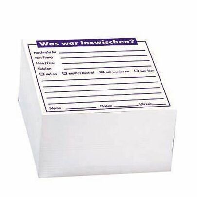 Memo Notizzettel geleimt weiß 9,8 x 9,8 cm, ca. 500 Blatt, 1 Block