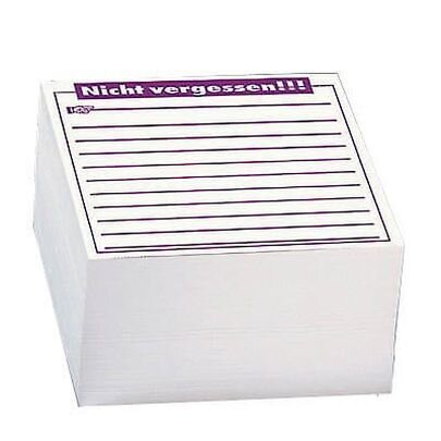 Memo Notizzettel geleimt weiß 9,8 x 9,8 cm, ca. 500 Blatt, 1 Block