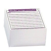Memo Notizzettel geleimt weiß 9,8 x 9,8 cm, ca. 500...