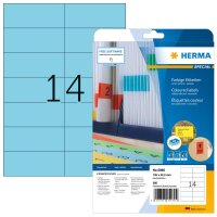 HERMA Etiketten 5060 blau 105,0 x 42,3 mm, 20 Blatt