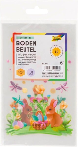 folia PP-Bodenbeutel M Ostern 11,5 x 19,0 cm, 10 St.  ( 475 )