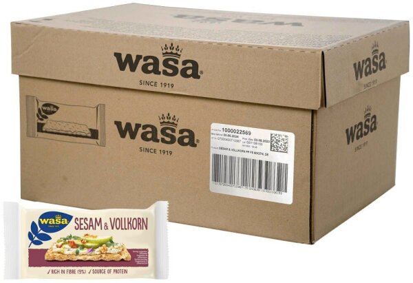 wasa® Sesam & Vollkorn Knäckebrot, 60 St.