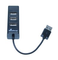 MediaRange USB-Hub 4-fach schwarz