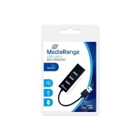 MediaRange USB-Hub 4-fach schwarz