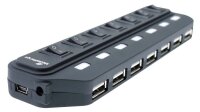 MediaRange USB-Hub 7-fach schwarz