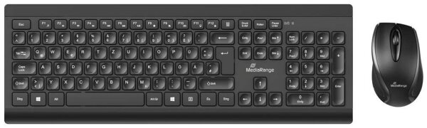 MediaRange MROS104 Tastatur-Maus-Set kabellos schwarz