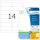 HERMA Etiketten 5076 weiß 99,1 x 38,1 mm, 25 Blatt