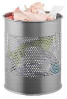 DURABLE Papierkorb 15,0 l silbermetallic, 1 St.