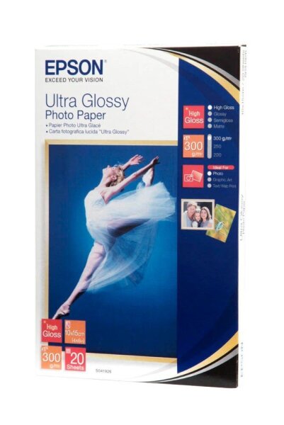 EPSON Fotopapier S041926 10,0 x 15,0 cm hochglänzend 300 g/qm 20 Blatt