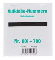 WOLF & APPENZELLER Klebenummern Zahlen, grün 20,0 x 24,0 mm, 100 Etiketten