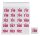 WOLF & APPENZELLER Klebenummern Zahlen, magenta 20,0 x 24,0 mm, 100 Etiketten
