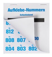 WOLF & APPENZELLER Klebenummern Zahlen, blau 20,0 x 24,0 mm, 100 Etiketten