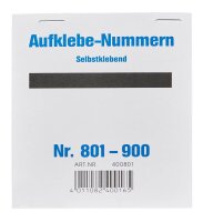 WOLF & APPENZELLER Klebenummern Zahlen, blau 20,0 x 24,0 mm, 100 Etiketten
