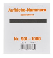 WOLF & APPENZELLER Klebenummern Zahlen, orange 20,0 x 24,0 mm, 100 Etiketten