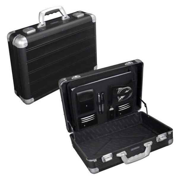 ALUMAXX Aktenkoffer VENTURE Aluminium schwarz 45,5 x 13,5 x 33,5 cm