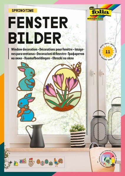 folia Fensterbilder Set Springtime mehrfarbig  ( 23821 )