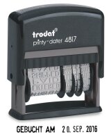 trodat Datumstempel mit Text printy dater 4817...