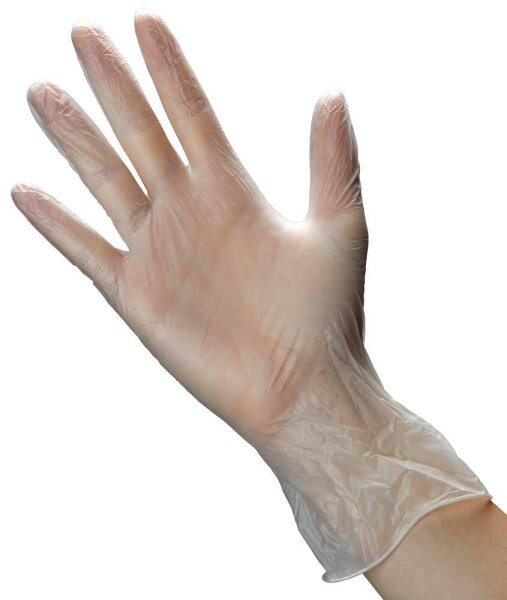 Meditrade® unisex Einmalhandschuhe Vinyl 2000 PF transparent Größe S, 100 St.