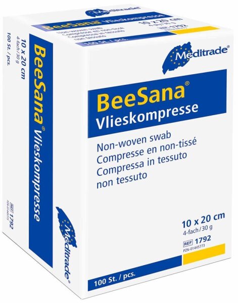 Meditrade® Vlies-Kompressen BeeSana® 1792 weiß 20,0 x 10,0 cm, 100 St.