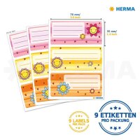 HERMA Schuletiketten 5593 Blume, 9 Etiketten