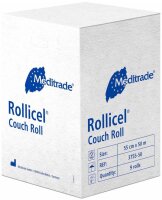 Meditrade® Ärztekrepp ROLLICEL® 2-lagig weiß 55,0 cm x 50,0 m, 9 Rollen
