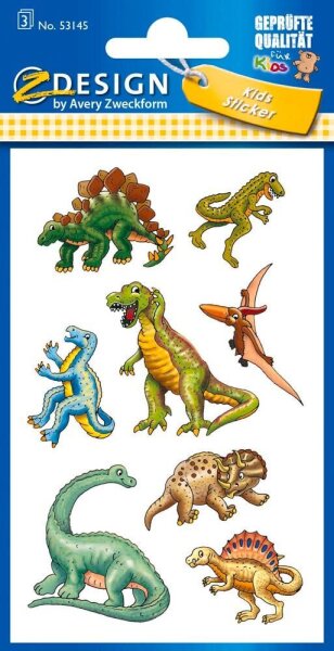 AVERY Zweckform Aufkleber 53145 Dinos, 24 Etiketten