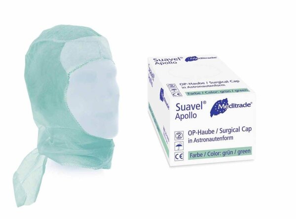 Meditrade® Herren Baretthauben Suavel® APOLLO grün Einheitsgröße 50 St.