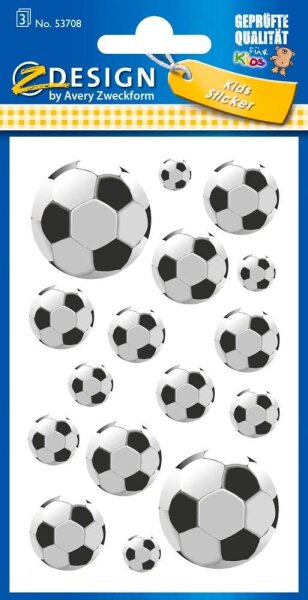 AVERY Zweckform Aufkleber 53708 Fussball, 48 Etiketten
