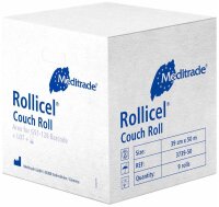 Meditrade® Ärztekrepp ROLLICEL® 2-lagig weiß 39,0 cm x 50,0 m, 9 Rollen
