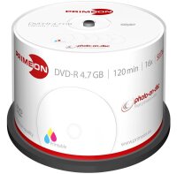 PRIMEON DVD-R 4,7 GB bedruckbar, 50 St.
