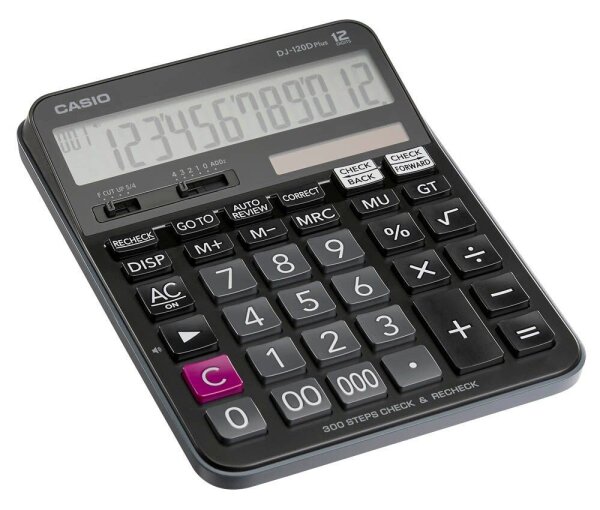 CASIO DJ-120D Plus Tischrechner schwarz