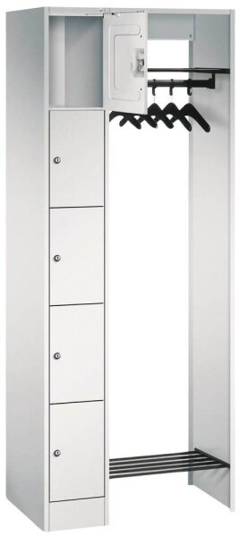 CP Garderobe mit Schließfächern lichtgrau 80700-00 S10000, 5 Schließfächer 74,0 x 48,0 x 195,0 cm