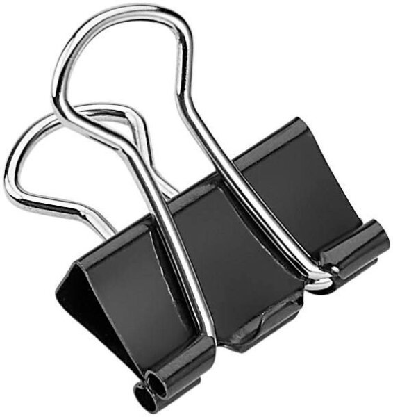 MAUL Foldbackklammern schwarz 1,3 cm, 12 St.