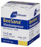 Meditrade® Vlies-Kompressen BeeSana® 1137 weiß 5,0 x 5,0 cm, 50 St.