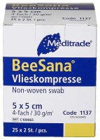 Meditrade® Vlies-Kompressen BeeSana® 1137 weiß 5,0 x 5,0 cm, 50 St.