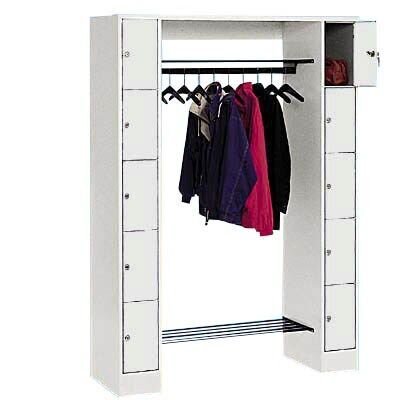 CP Garderobe mit Schließfächern Serie 8070 lichtgrau 80710-00 S10000, 10 Schließfächer 143,0 x 48,0 x 195,0 cm